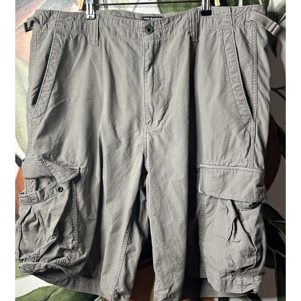 Polo Jeans Ralph Lauren Size 38 Khaki Brown Cargo Shorts Cotton Casual